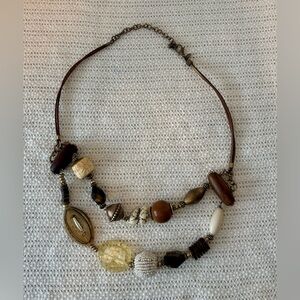 Bohemian Multi-Color Neutral Beaded Necklace